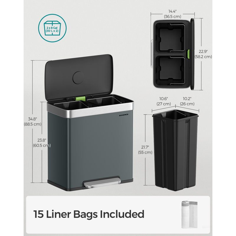 Step On Recycling Bin - 60L