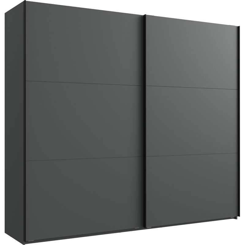 Guardino 2 Door Wardrobe, Graphite, 236cm H x 250cm W x 65cm D