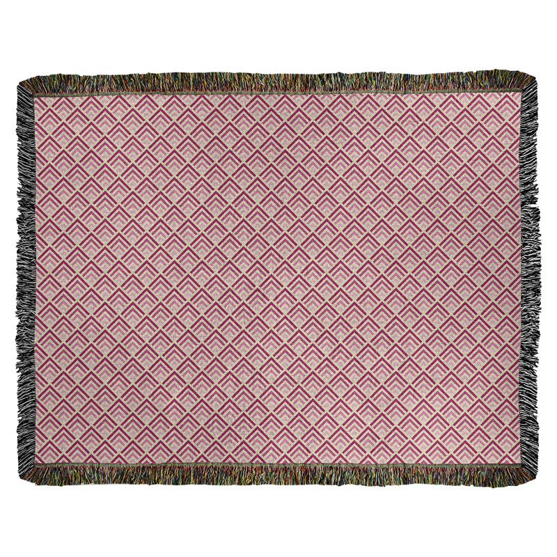 Couverture en coton tissé Katelyn Elizabeth, L 37 po x L 52 po, Rose clair