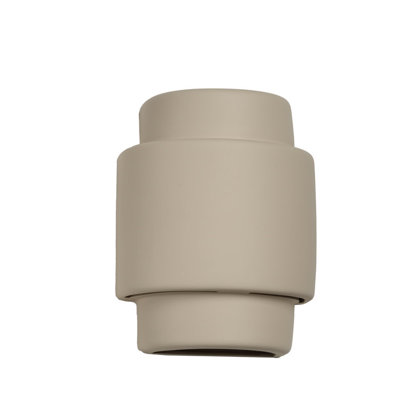 Chiyeko Ceramic Wall Light, LED Bulb Included, 13.5" H x 10" W x 6" D, Cottonwood