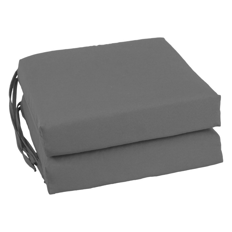 Outdoor 3'' Seat Cushion, Steel Gray