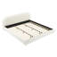 Structure de lit tapissier en tissu de style crème-1634635884