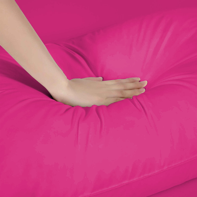 Brushed Microfiber Plain 100% Polyester Standard Size Pillowcase/Cover, Hot Pink