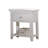1 Drawer And Open Bottom Shelf Wooden Nightstand In White Finish