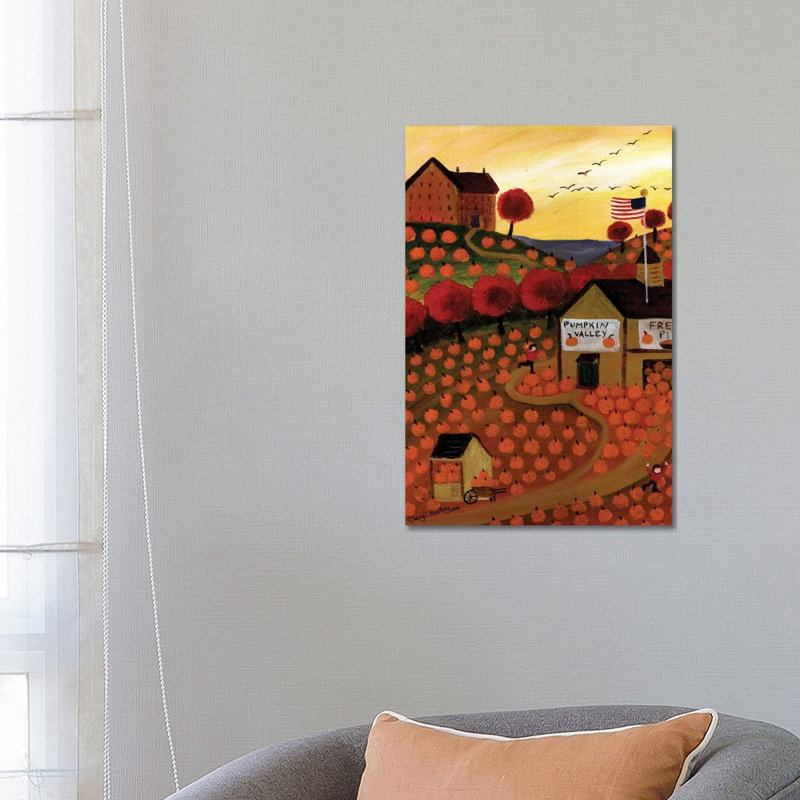 " Pumpkin Valley Cheryl Bartley " by Cheryl Bartley Painting Print, 26" H x 18" W x 1.5" D