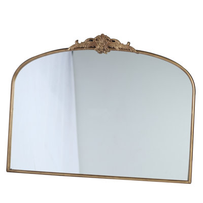 Arch Wall Mirror With Beaded Solid Wood Frame