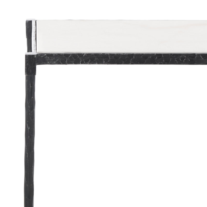 Isabellina Metal And Marble Console Table, Black