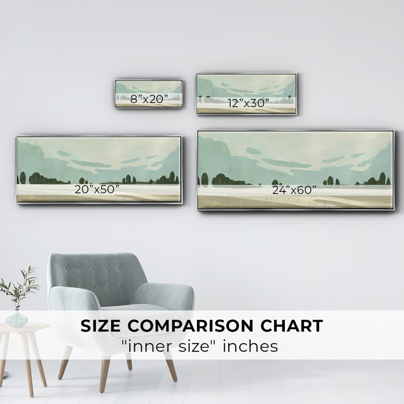 Farmland Study III- Framed Canvas, 24" H x 60" W