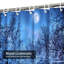 Rideau de douche Moonlit Winter Snow Forest avec 12 crochets-1871040546