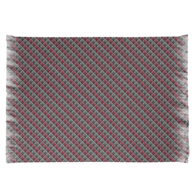 Rayures géométriques ombrée rouge/gris Tapis décoratif