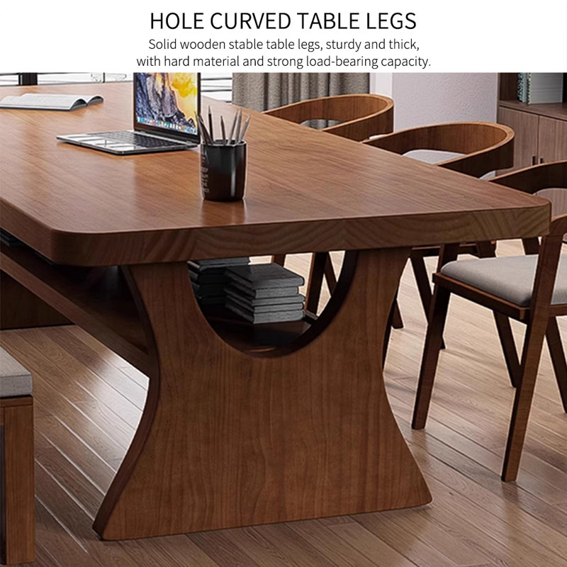 Simple Rectangle Table Millwood Pines Solid Wood Simple Rectangular Conference Table - Wayfair ...