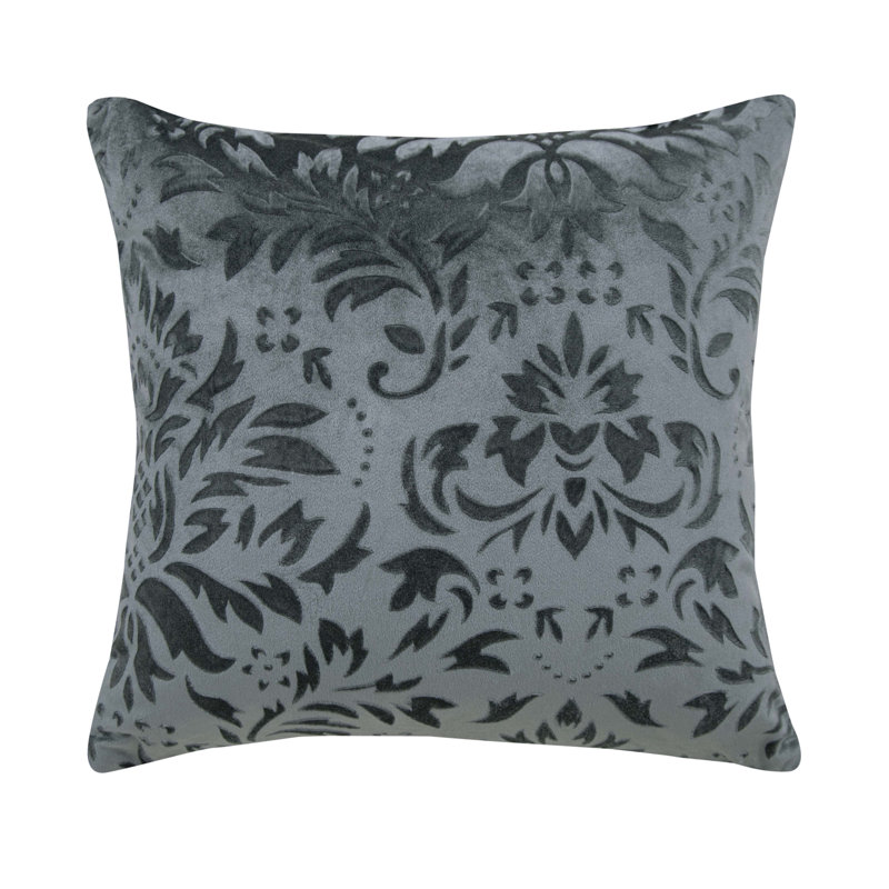 Greigsville Damask Square Cushion, Grey