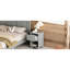 Table de chevet pour chambre à coucher, look classique et rangement pratique, gris élégant rétro-328635111