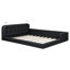 Grand lit plateforme tapissier avec 2 lampes de lecture, noir-1315743032