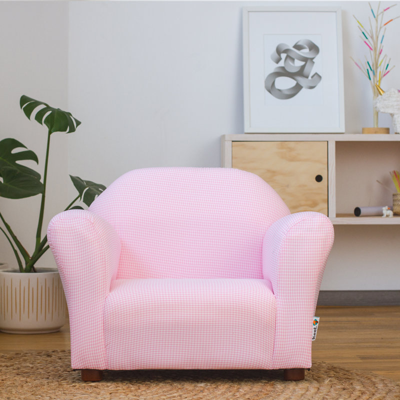 Keet Roundy Kid's Chair + Cover Combo Set, Pink
