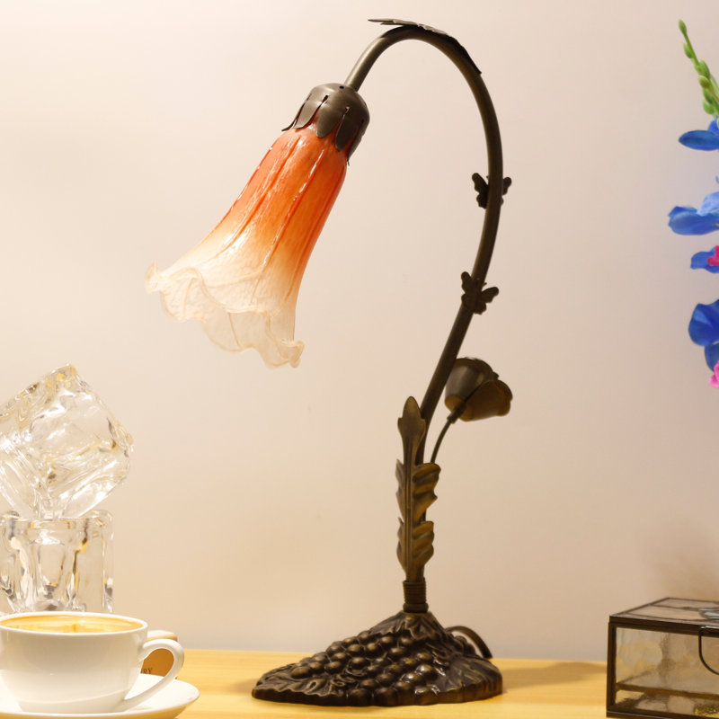 Ambania Metal Desk Lamp, Orange