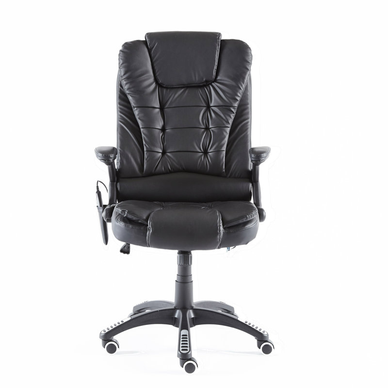Inbox Zero Executive Chair with Headrest, Black