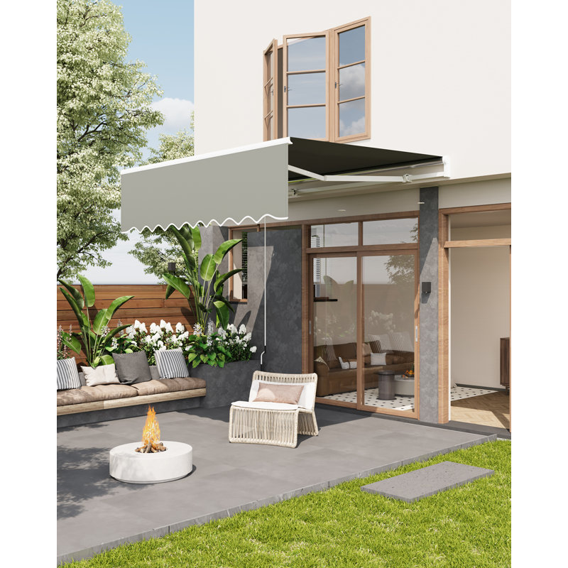 304cm Tilt Wall Mount Parasol, Grey