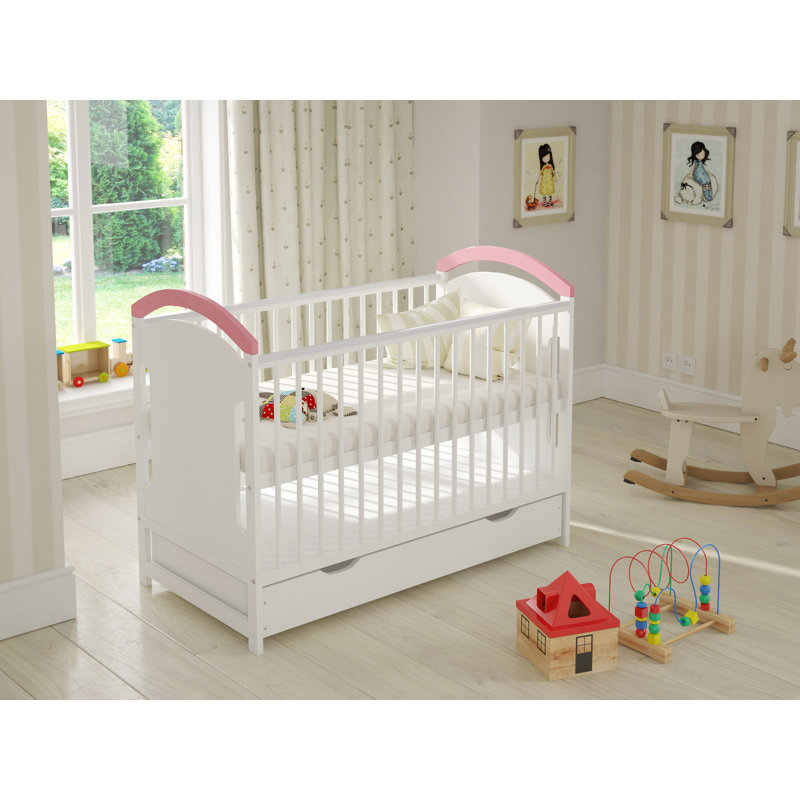 Mellinger 2 Cot Bed, Pink/White