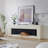 Beige Manufactured Wood TV Cabinet Fireplace-117801948