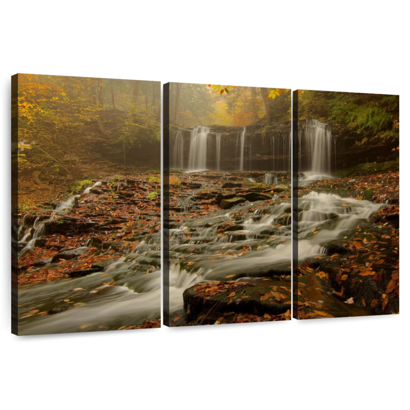 Kerrick Mystic Autumn Waterfall, 24" H x 38" W