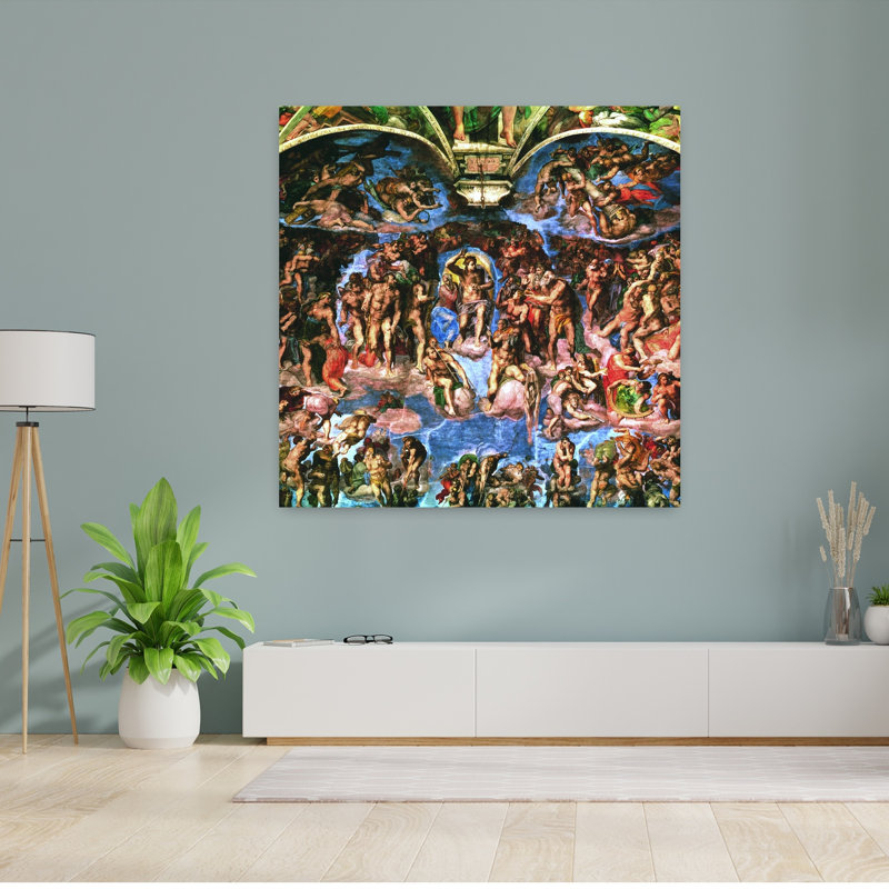 «Sistine Chapel: The Last Judgement», reproduction d'art murale classique contemporaine, 48" H x 48" W