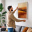 Desert Landscape Boho - Wrapped Canvas-329056565-329056572