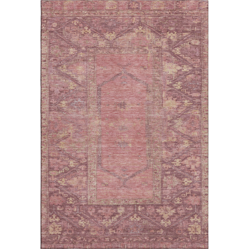 Premium Machine Washable Lubbers AMF1727 Global Rug, Rectangle 8' x 10'