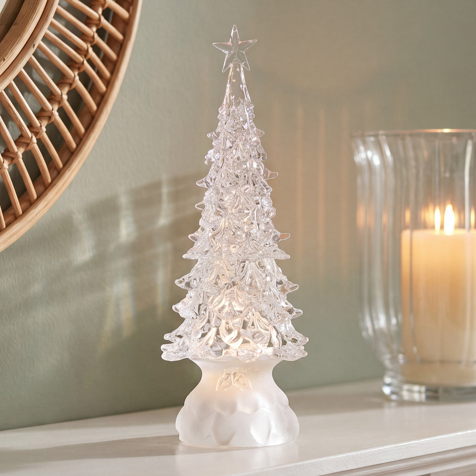 Lighted Rotating Tabletop Christmas Tree