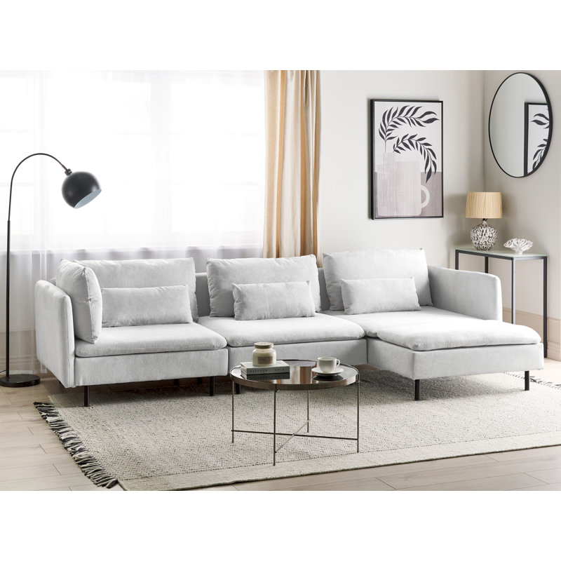 Raelie 3 Seater Corner Sofa , Left Hand Facing, Grey