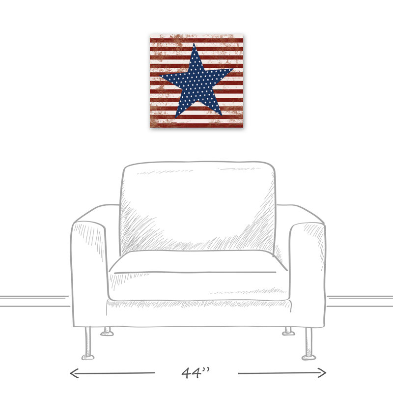 «Stars and Stripes», impression sur toile tendue