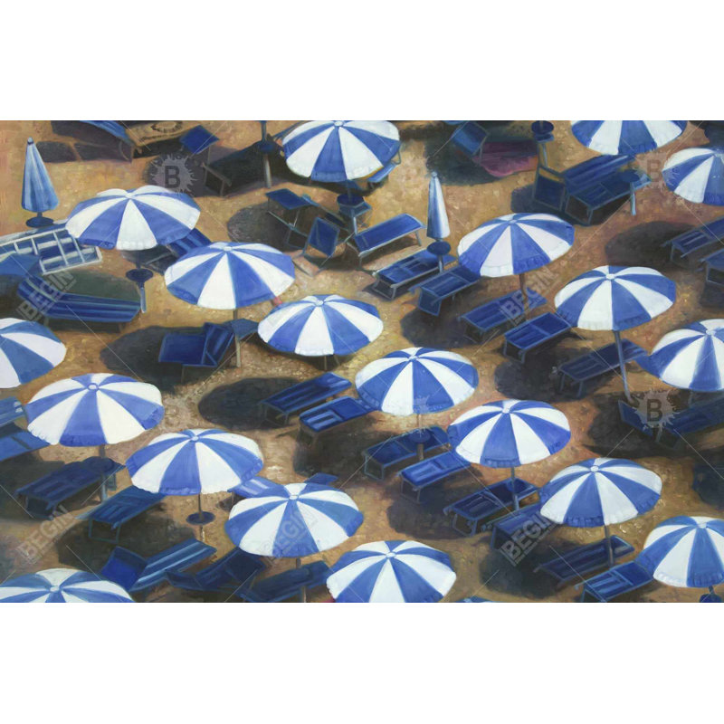 Beach Umbrellas - American Bathroom Canvas Home Decor