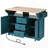 Large Rolling Kitchen Island Cart With Dual Drop Leaf, Power Outlet, Storage, Drawers, Spice Rack, And Towel Rack, Green | Gift Idea-350705916