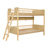 Wood Bunk Bed with Built-In Storage Shelves and Reversible Ladder for Space Saving-863915321