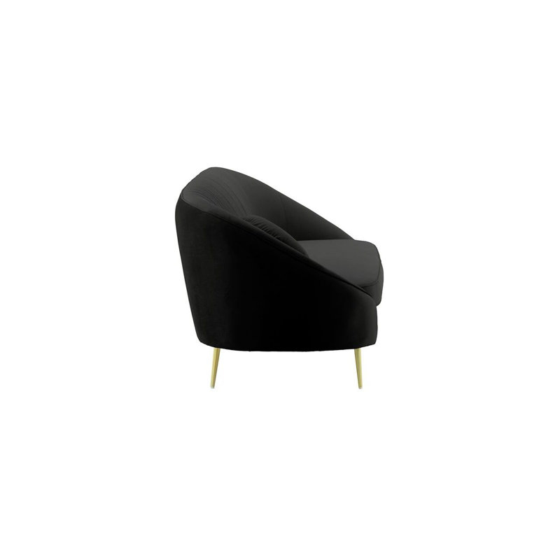 Kooper 3 Seater Velvet Sofa, Black