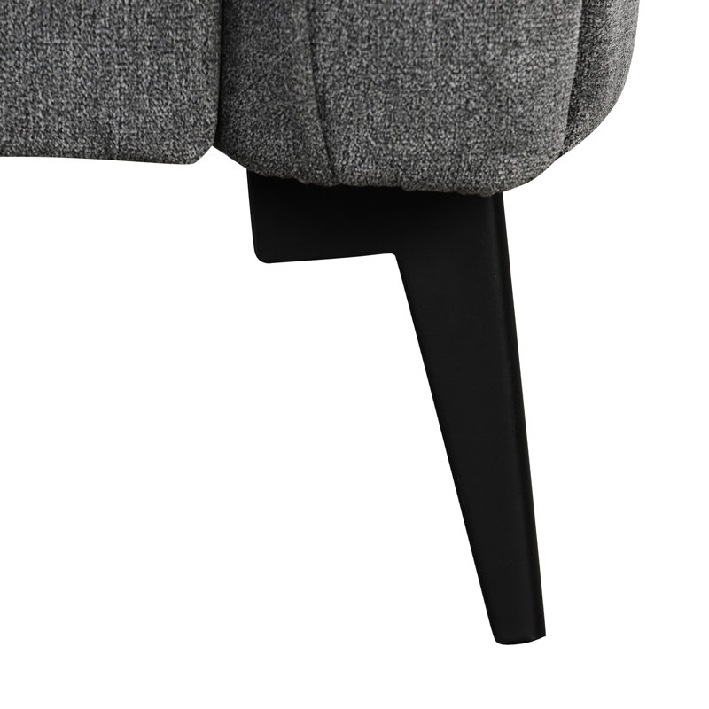 111 po 3 avec design incurvé, gris foncé. Ergonomique pour un meilleur confort. Coussins amovibles. Pieds en métal. Revêtement en tissu de chenille. Siège rembourré de mousse. Capacité de siège de 250 lb par hauteur de 19,3 po à partir du sol.