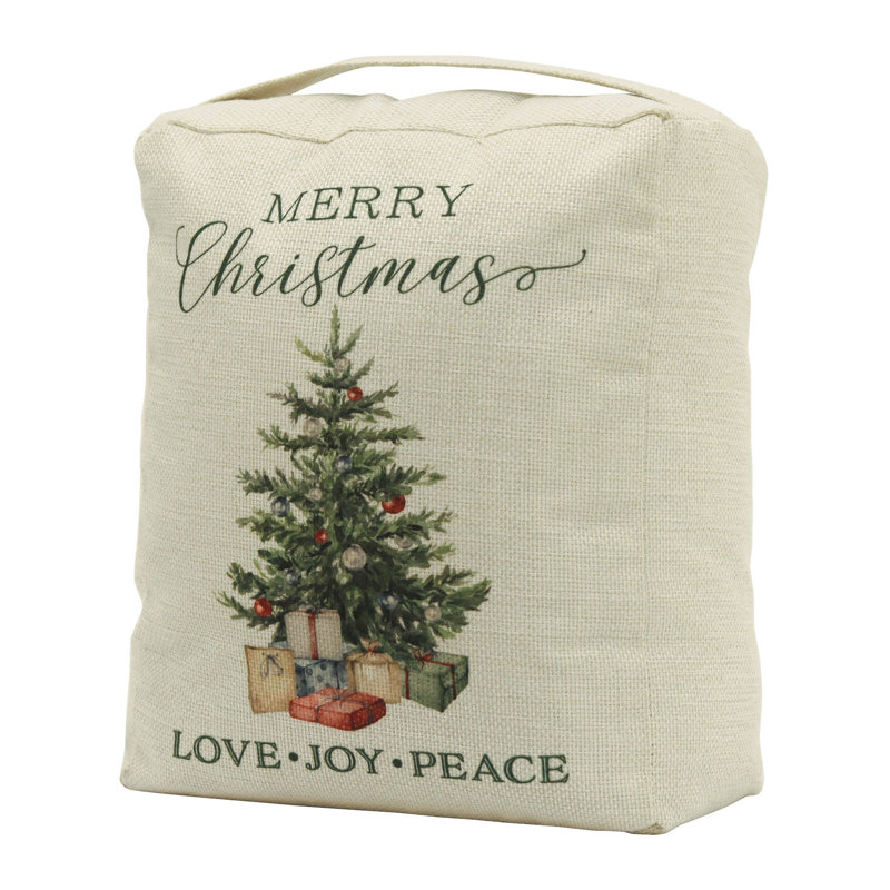 Butoir de sol en tissu Merry Christmas