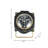 Modern Black Metal Desk Clock with Gold Accents - 6" Analog Tabletop Clock for Home or Office Decor