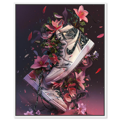 Sneakers Blossoming Canvas Fashion Sneaker Art by Art Remedy