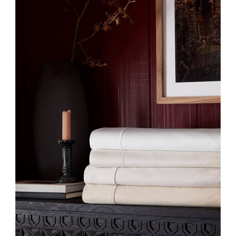 Soprano Egyptian Quality 100% Cotton Flat Sheet, Full/Queen Flat Sheet, Ivory