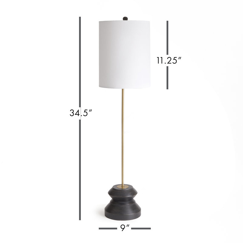 Kaiden 26" Black/Gold Table Lamp, Black/Gold