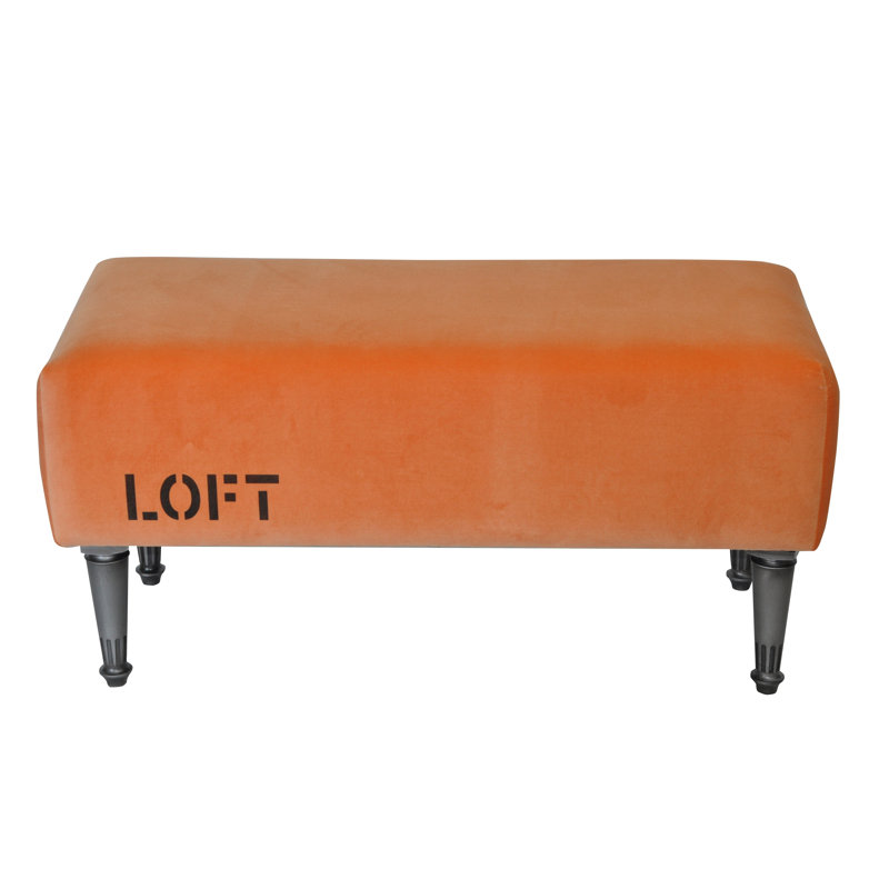 Loft Upholstered Bench, Orange