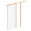 Porte coulissante à porte coulissante - Panneau de fibres à densité moyenne à panneau blanc avec porte intérieure H 80 "-120381011