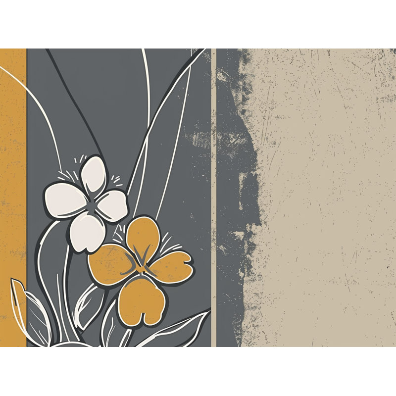 Rideaux de fenêtre à motif floral avec drapeaux abstraits - 2 panneaux, L 20 po x L 82 po