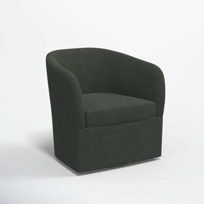 Lesia Upholstered Swivel Barrel Chair
