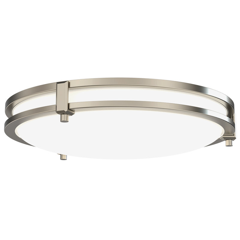 Melzina Acrylic LED Flush Mount, Nickel