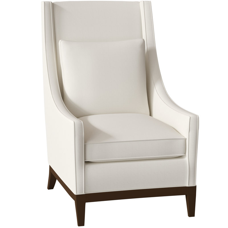 Eastside Wingback Chair, Burnished Brown, Wetherspoon Red/Blue