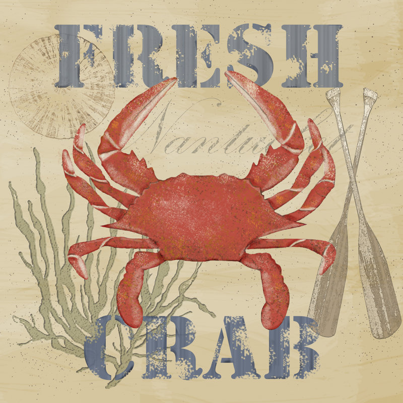 Crabe sauvage, H 12 po x l 12 po x P 1,25 po