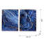 Ensemble de 2 panneaux d'art encadrés bleus et dorés, motif marbré unique, 30,5 po x 40 po