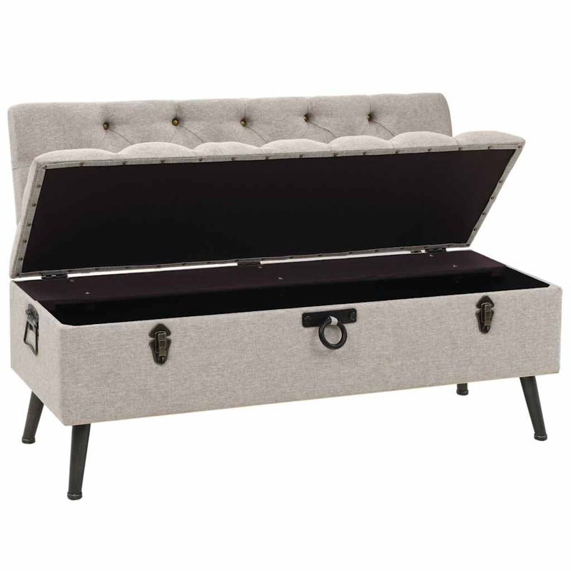 Banc de rangement avec dossier en simili cuir VidaXL